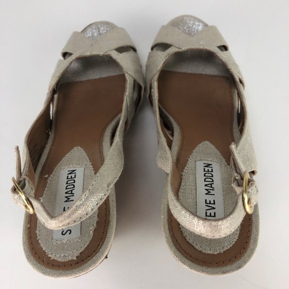 STEVE MADDEN "Crazzy" platform wedge strap sandal - SZ 6 - Picture 4 of 9